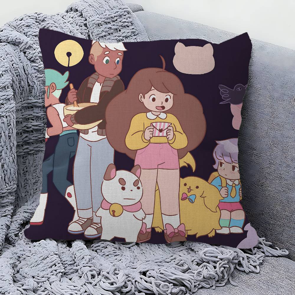 Bee And Puppycat Anime Maple Design Cushion Cover Happy Autumn Harvest decor Holiday Decorati Pillow Cover
