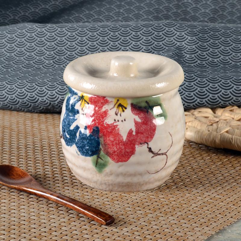 Japanese Style Ceramic Seasoning Jar Creative Seasoning Bottle Salt Jar Pepper Spice Jar Sugar Jars Household Kitchen Tools