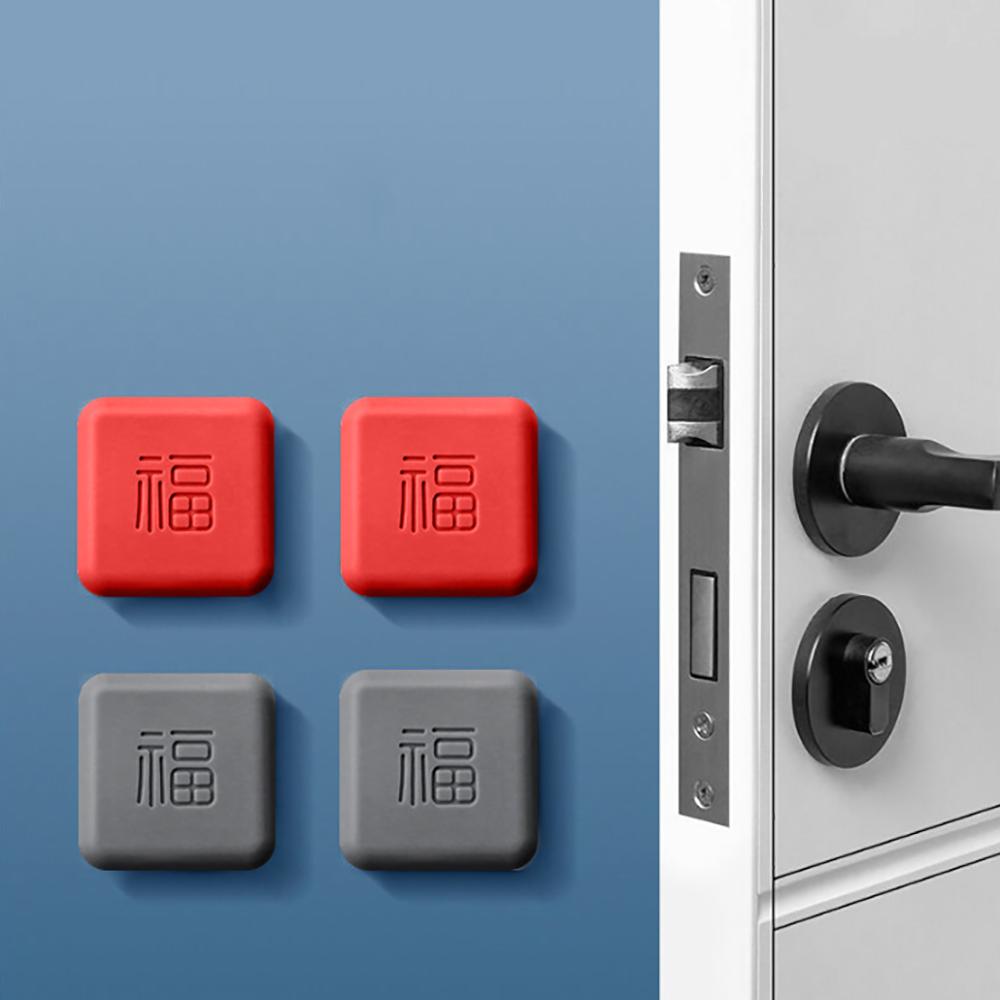 1 Pc Silicone Door Stopper Handle Bumpers Self Adhesive Mute Anti-Shock Protection Pad Square Wall Protector