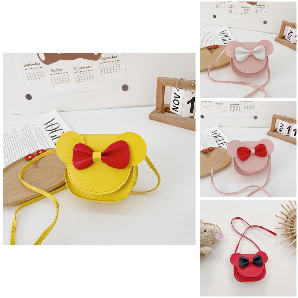 Children Cute Pink Pu Crossbody Bag With Flowers For Kindergarten Girls