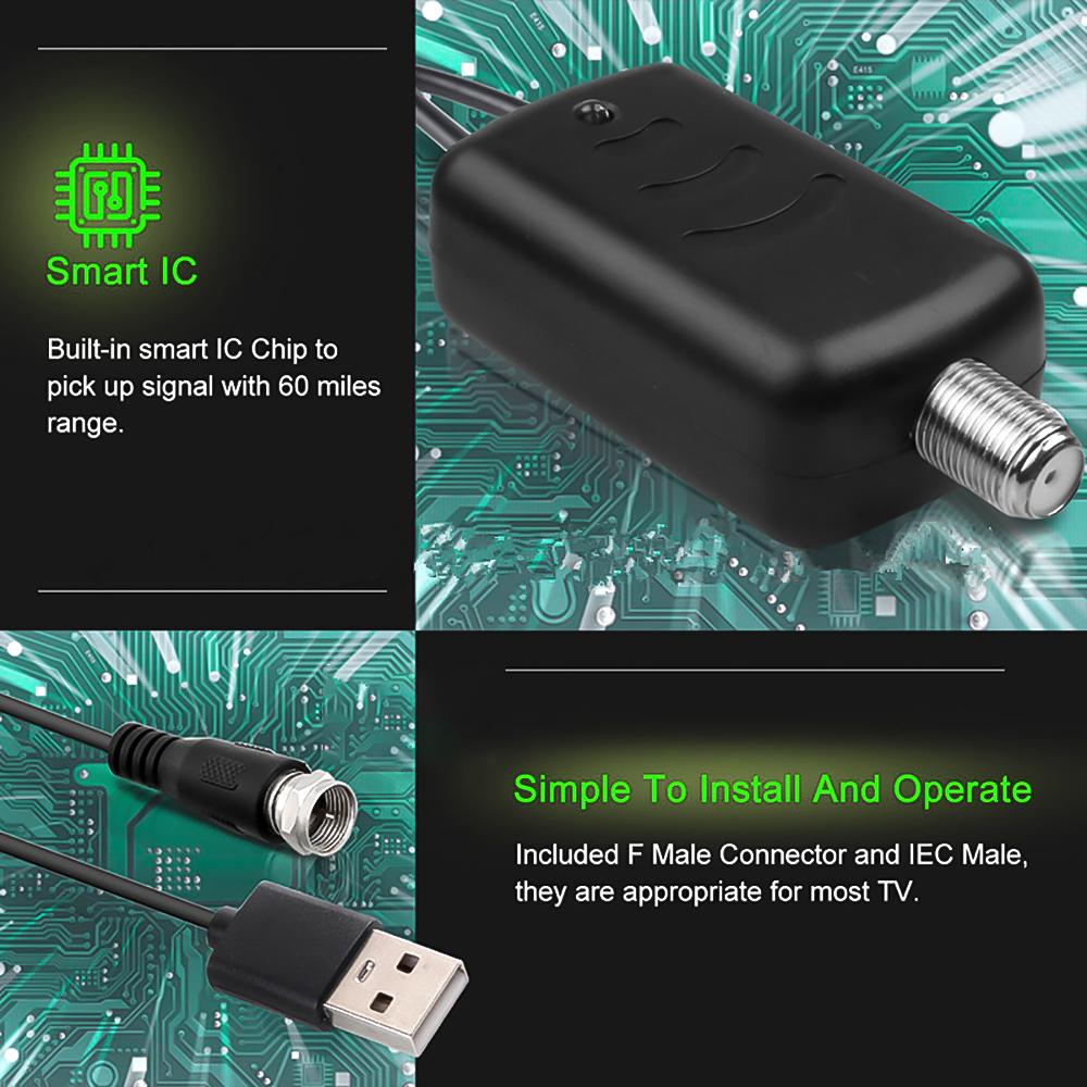 Antennförstärkare Professionell HDTV-förstärkare Lågbrussignalförstärkare TV-antenn Digital signal