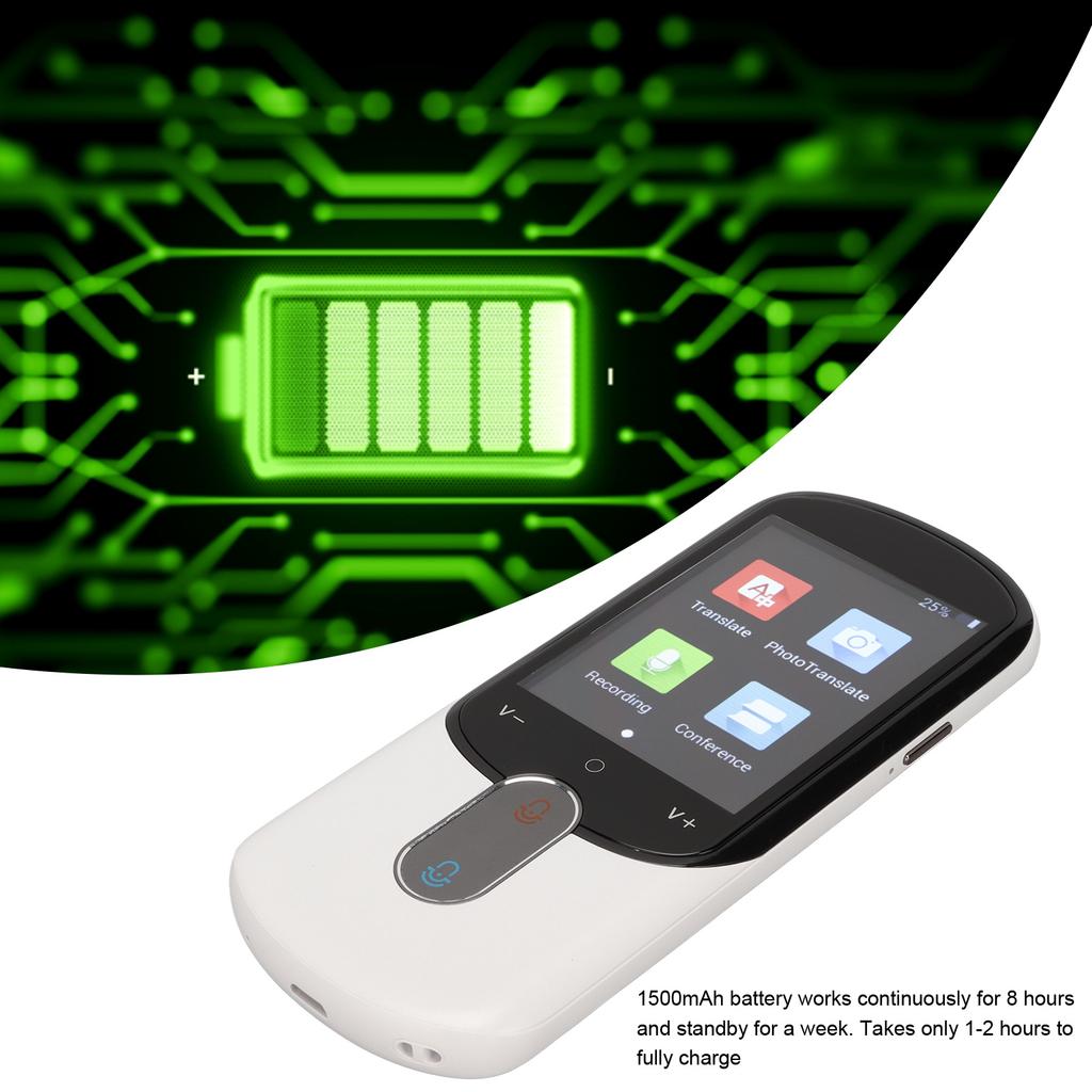 Smart Translator 2.88in Real Time Two Way Translation Portable Intelligent Language Voice Translator