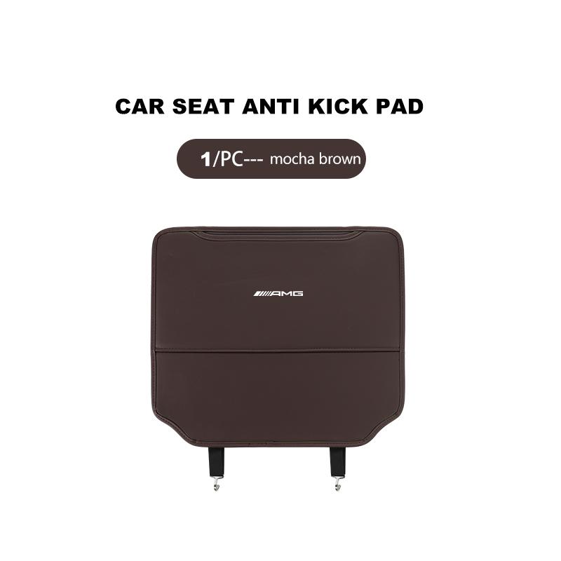

Leather Car Anti Kick Pad Seat Back Protector Mat Accessories For Mercedes Benz AMG W202 W212 W213 W220 W221 W222 C180 C200 C260