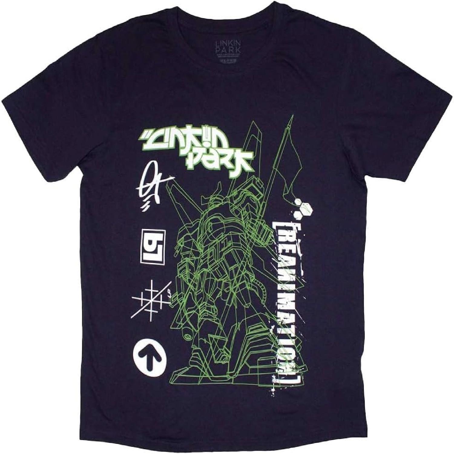 

Rock Off officially licensed products Linkin Park Reanimation Robot Sketch T Shirt Navy XXXXXL чорний