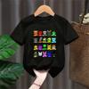 Cartoon Sprunki Cartoon Printed Summer Childrens Clothing Childrens Birthday Digital Gift Short Sleeve Top
