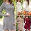 Stylish Women's Knitted Sweater Jumper Mini Dress For Cozy Winter And Autumn Wear