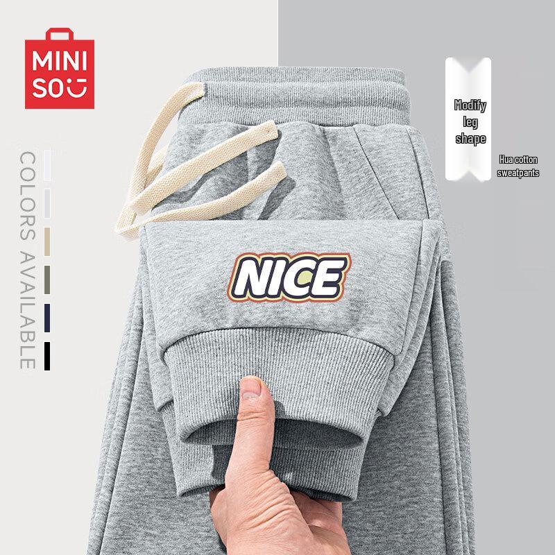 

MINISO Men s Letter Graphic Casual Pants 2XL