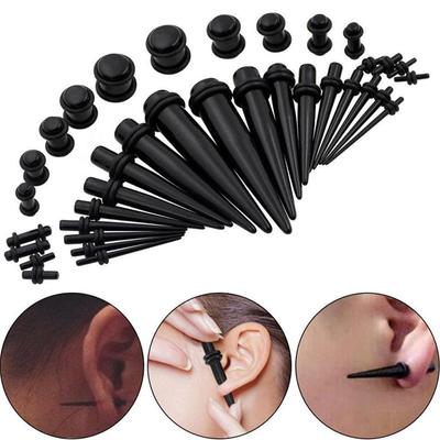 36Pcs Ear Gauge Taper And Plug Stretching Kit Ear Flesh Tunnel Expansion 14G-00G