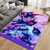 Greninja printed non-slip flannel carpet, machine washable, soft, for living room and bedroom home use