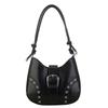 Simple retro trend design new fashion belt buckle casual shoulder underarm bag messenger bag