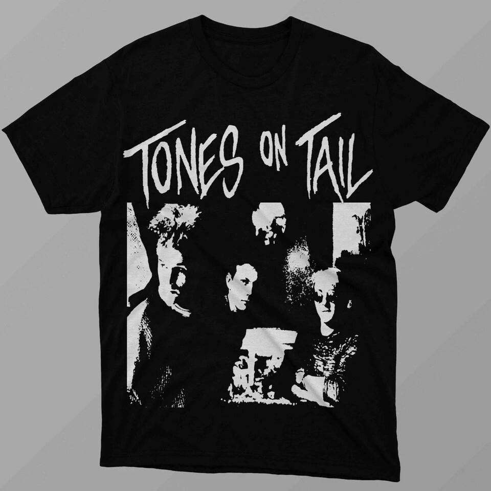 Vtg Tones on Tail Heavy Cotton Black Full Size Men Women Classic Shirt