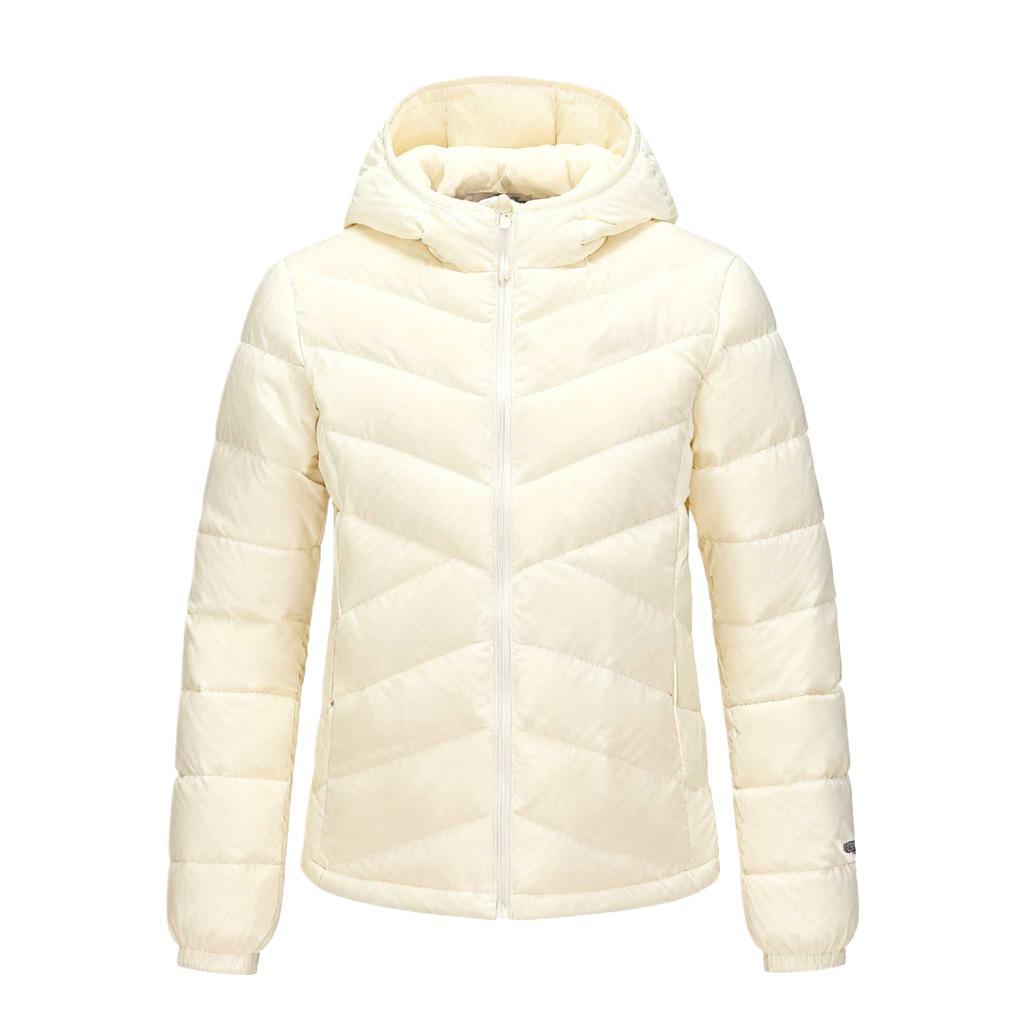 Skechers Outdoor Series Warm Breathable Comfortable Solid Color Hooded Down Jacket Women Outerwear P425W185-00V7