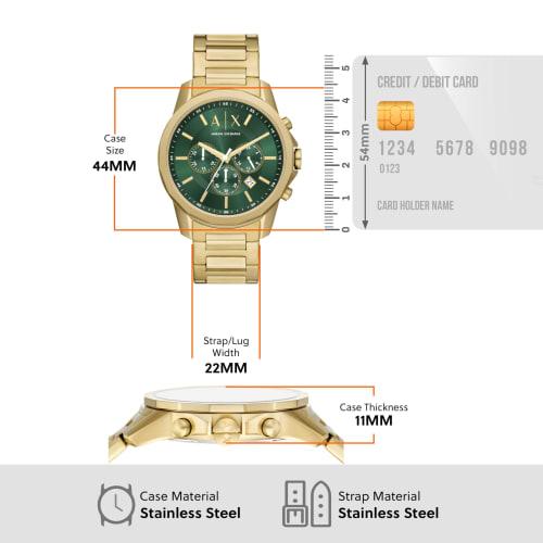 A|X Armani Exchange BANKS AX1746 Men's Gold Watch