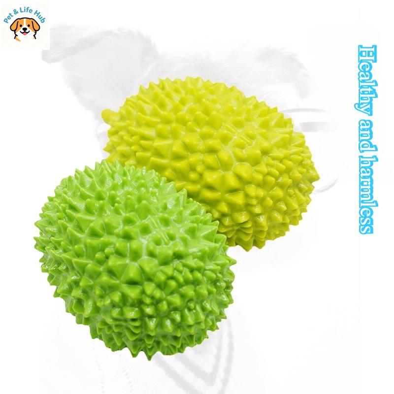 Pet Dog Toy Molar Ball Bite Resistant Sound Durian Suitable for All Dog Training Toys Pet Supplies