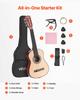 Classical Guitar, 780 mm, Wood Classical Guitar Starter Kit for Beginners, with Nylon Strings, Gig Bag, Strap, Tuner, Extra Strings, Picks, Capo,