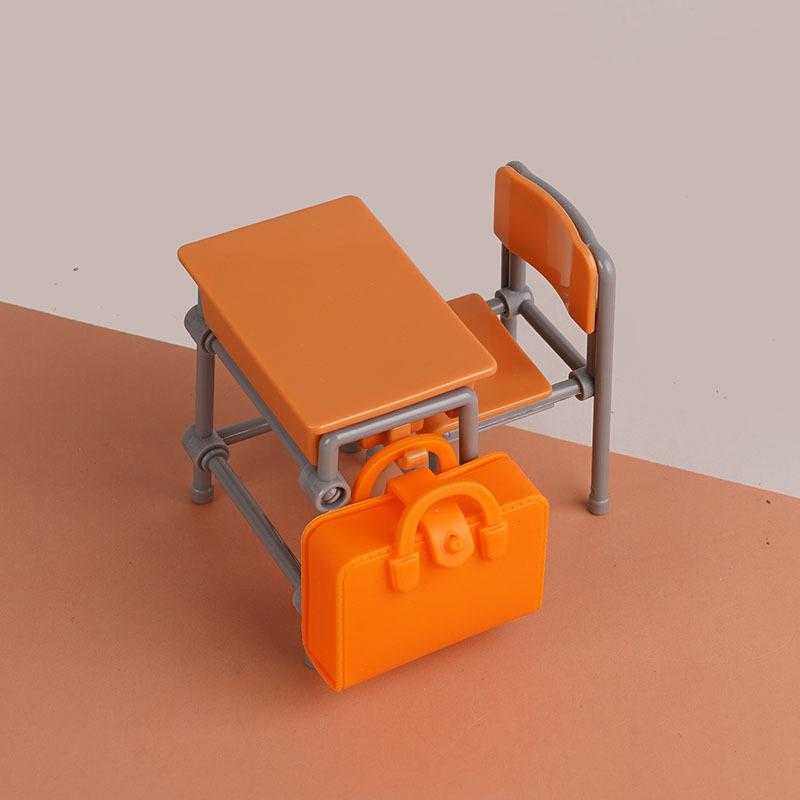 

3/6 шт. 1/12 Кукольный домик Миниатюрный класс Рюкзак Украшения Досуг Винтаж Мини-стол Симуляция Школьные сумки Мебель Модель