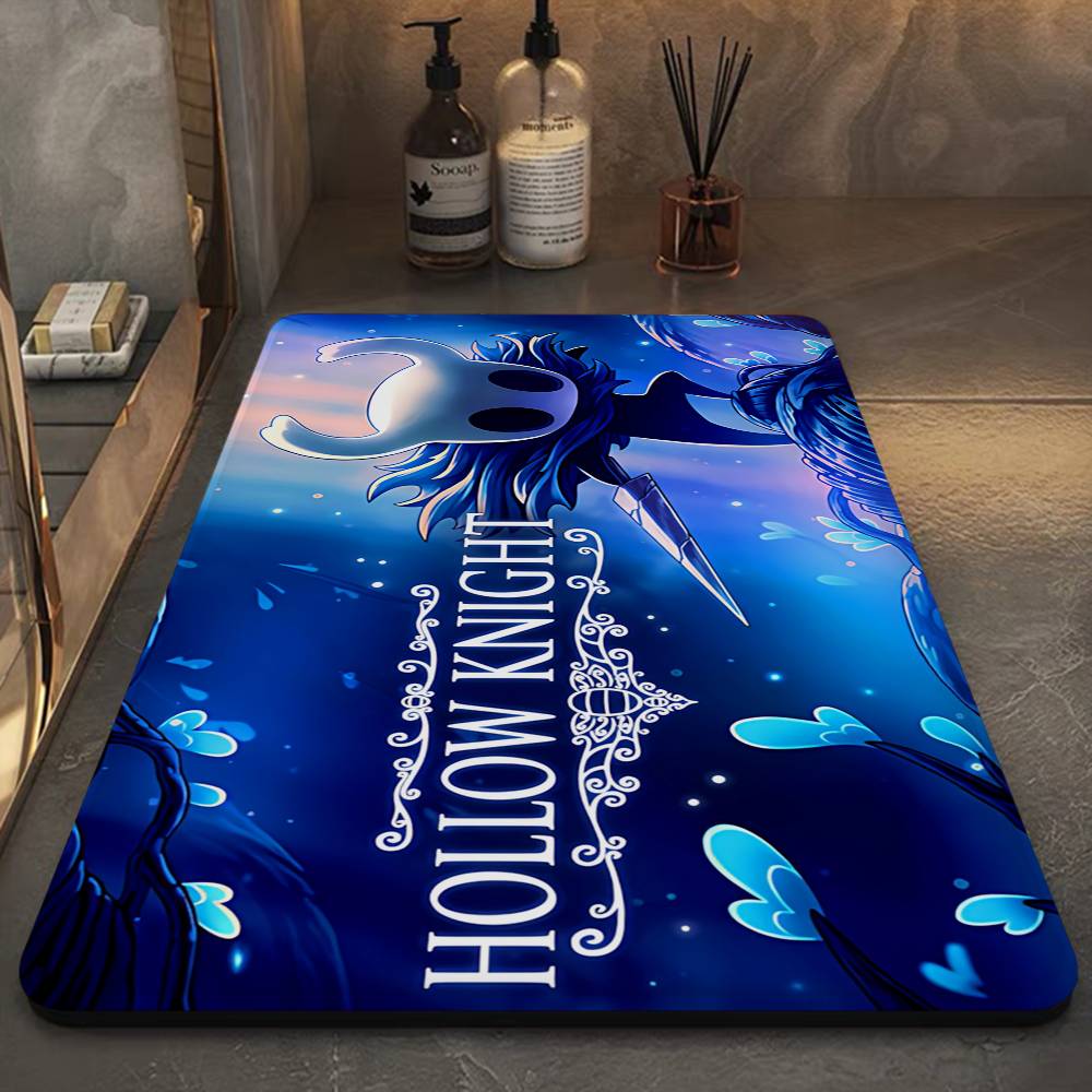 Hollow K-Knight Game Entrance Door Mat Washable Non-Slip Living Room Sofa Chairs Area Mat Kitchen Welcome Doormat