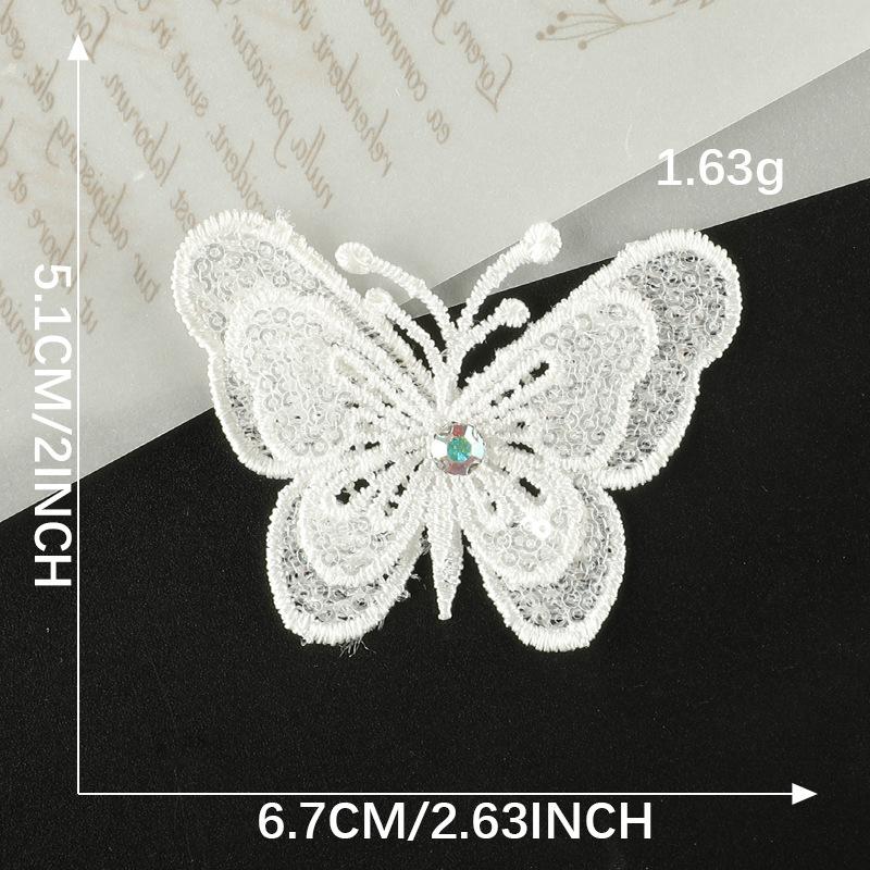 Duoku Cartoon Lace Bow Lace Embroidery Sticker Diy Hand Account Accessories Brooch Hairpin Jewelry Accessories Cloth Sticker