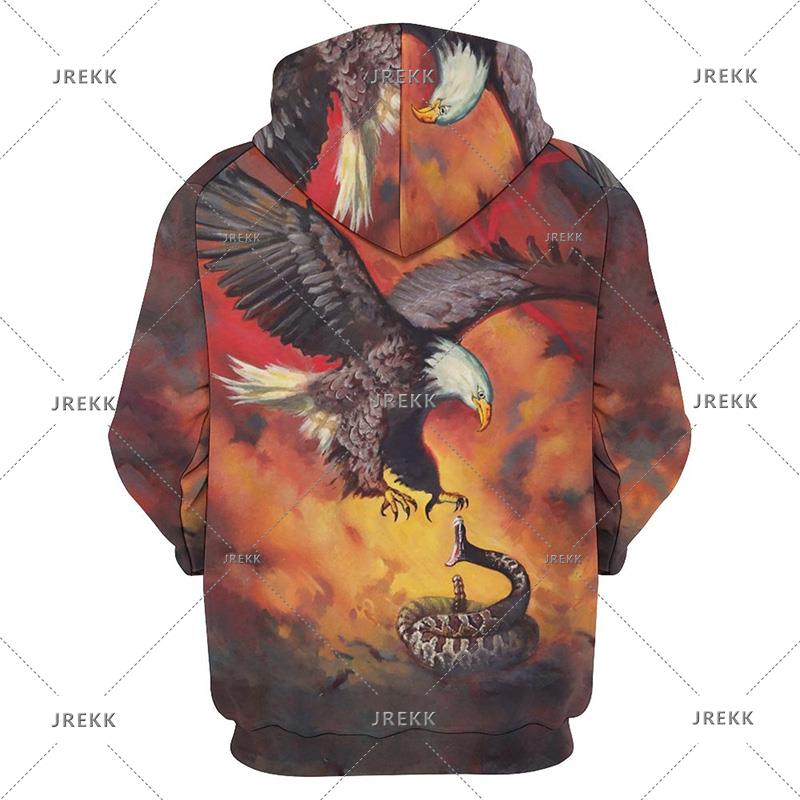 America Eagle Graphic Hoodie Męska odzież 3D Hawk Emblem Printed Nowość w bluzach z kapturem Kobiety Harajuku Fashion y2k Pullover Hooded Hoody