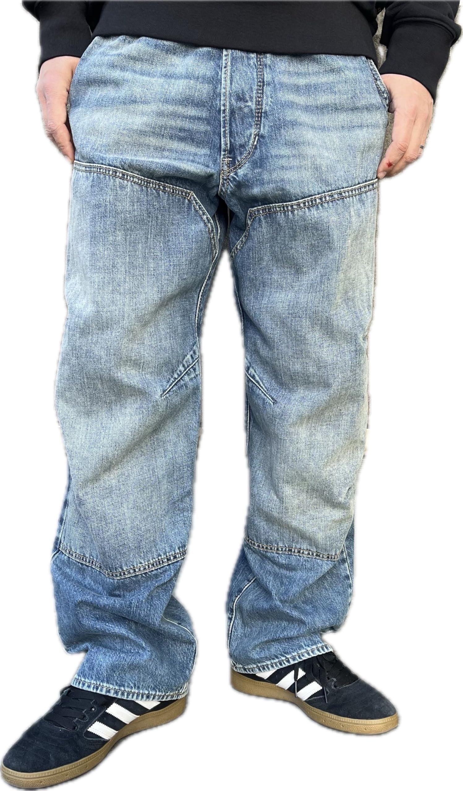 G-Star RAW Jeans Herren Denim Hose Lockerer Schnitt blau Zimmermann 3D Locker D23695-D536-G325-W26/L30 gray