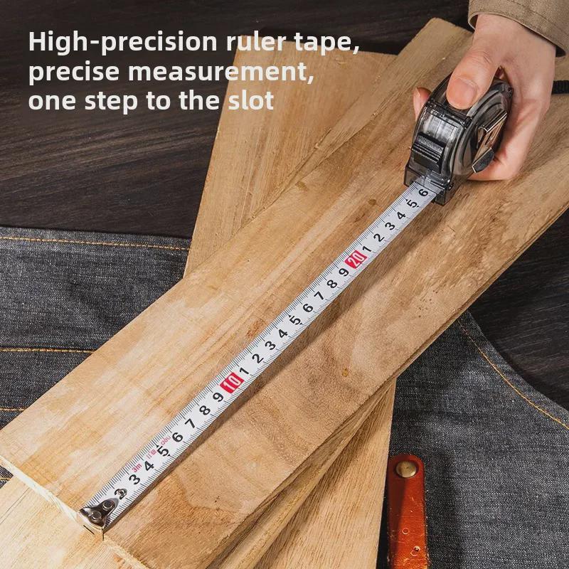 Durable Transparent Tape Measure - Electroplated Carbon Steel Ruler, No Paint, for Woodworking, Available In 3m, 5m, 10m Lengths