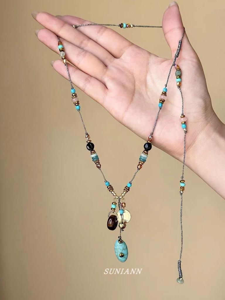 Bohemian Shell Beaded Necklace Lightweight Luxury Ethnic Choker Vacation Beach Jewelry for Women