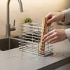 Stainless Steel Dish Rack Rustproof Stainless Steel Dish Drainer Kitchen Utensil Holder Easy to Clean Household Storage Non-Slip