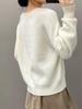 2025 Women's Autumn/Winter V-Neck Cashmere Sweater - Solid Color, Casual Loose Knit Top, Versatile Base Layer or Outerwear