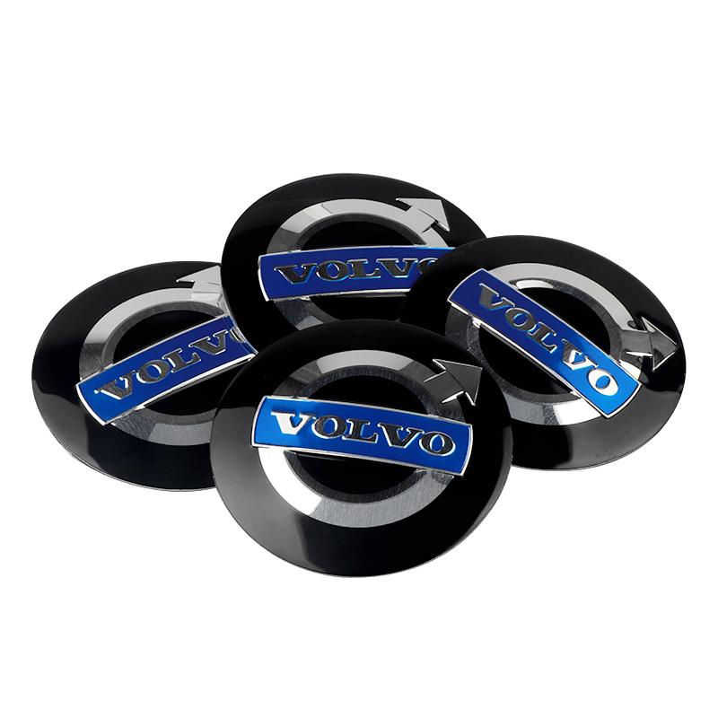 4 Stück 56/60mm Auto Radnabendeckel Aufkleber Radkappen Dekor Aufkleber Für Volvo Rdesign AWD C30 C70 S40 S60 S70 S80 S90 V40 V50 V60