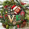 Vintage Christmas D Relief Art High Definition Metal Wall Art Set of  Retro Round Iron Sheet Decor Includes Santa Truck Sno
