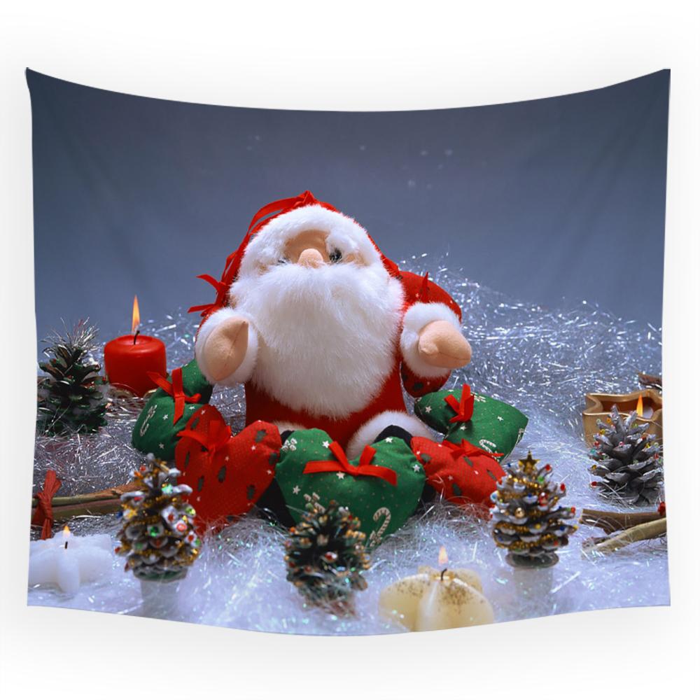 

С Рождеством Санта-Клаус украшения печатный гобелен дома спальня гостиная украшения стены фон ткань гобелен 100x75cm