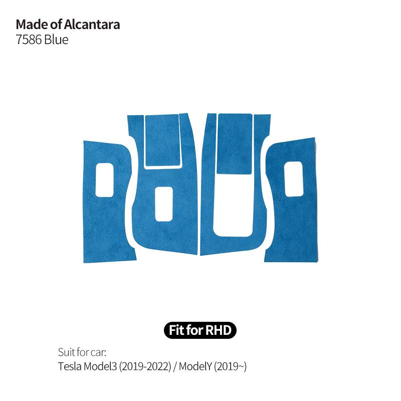 For Tesla Model 3 Y 2019-2025 Window Switch Lifter Panel Trim Frame Sticker Tuning Made of Alcantara Car Interior Accessories