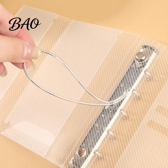 Refillable Planner Binder A6 A7 M5 Trifold Binder, 5/6-Rings Transparent Loose Leaf 6-Rings Folder, Budget Notebook Cover for School, Office, Meeting