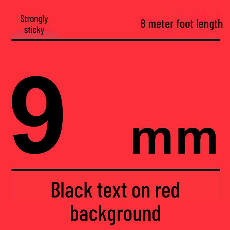 Compatível Fita para Rotulador Brother 12mm: PT-E100B/D210/D450/115B, Autoadesivo Laminado