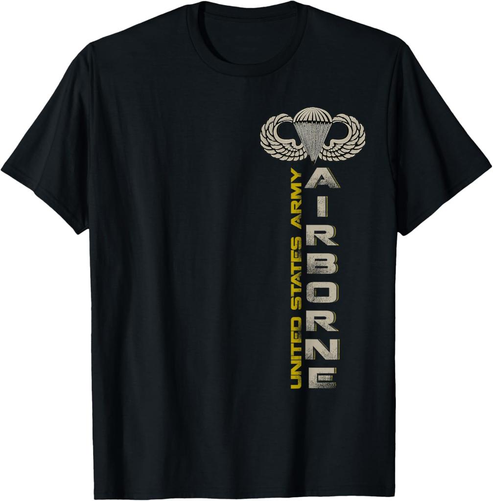 US Army Airborne Division Paratrooper Veterans Day T-Shirt 100% Cotton O-Neck Short Sleeve Summ