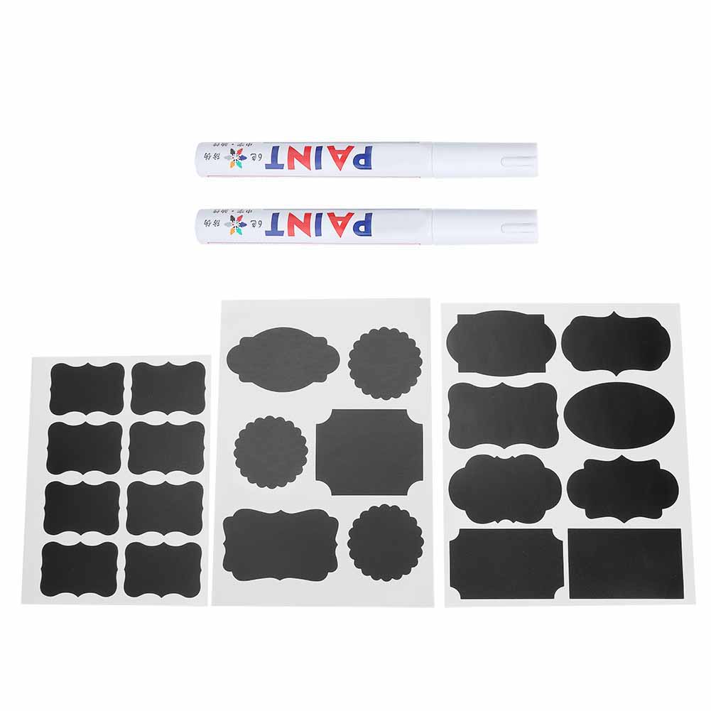 216 sztuk Wodoodpornych Naklejek Tablicowych Naklejka z Etykietą na Doniczkę z 2 szt. Długopisu (Typ afH)