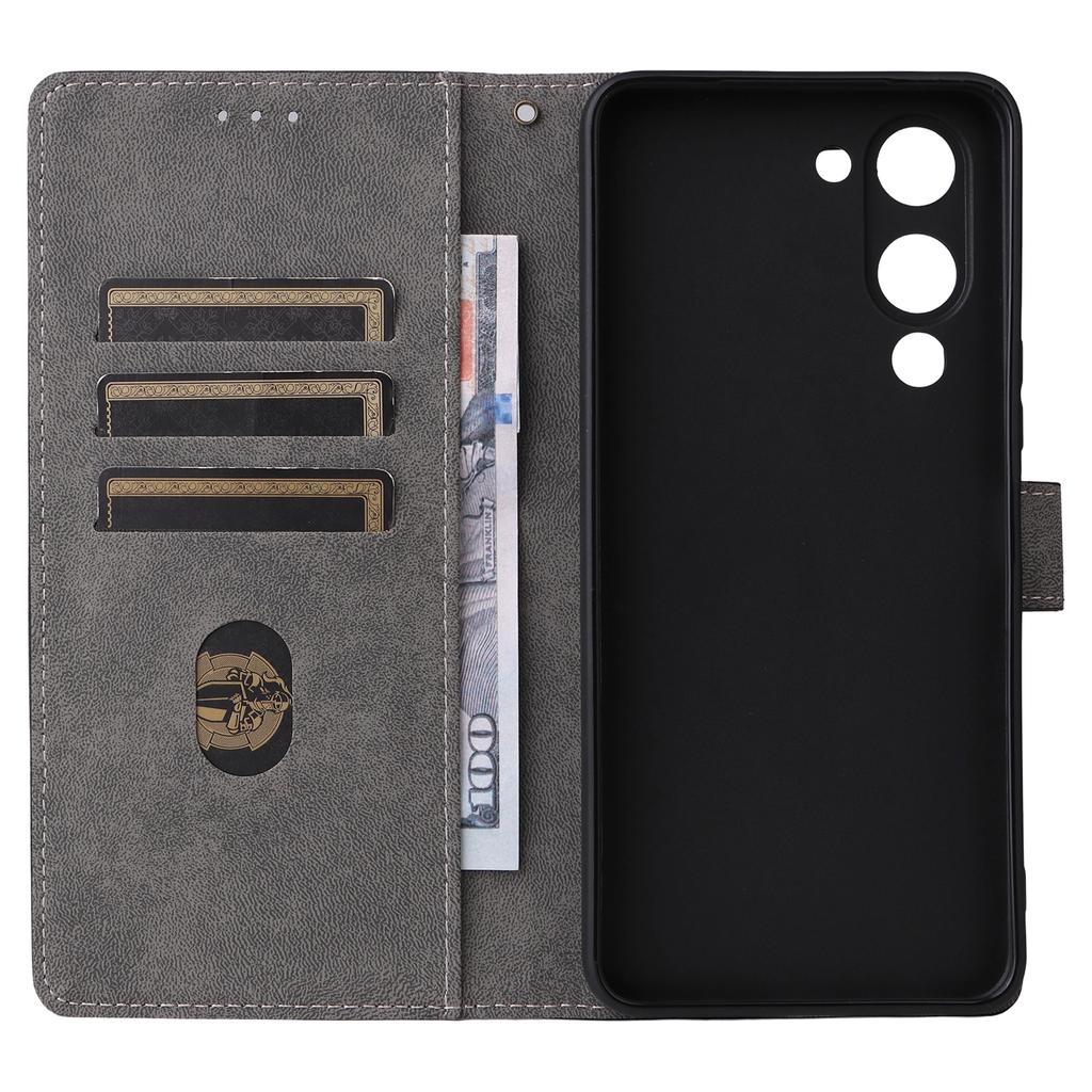 For Vivo Y04 4G/Y29s 5G Case Wallet RFID Blocking PU Leather Cover Viewing Stand