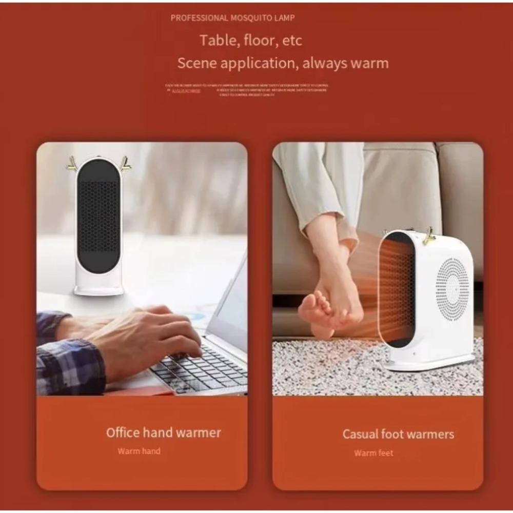 Desktop Electric Heater Household Intelligent Constant Temperature Fan Heater Electric Heater Air Circulation Fan Heating Tool