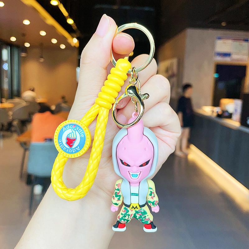 Cute Dragon Ball Anime Keychain Soft Rubber Creative Car Key Chain For Couples