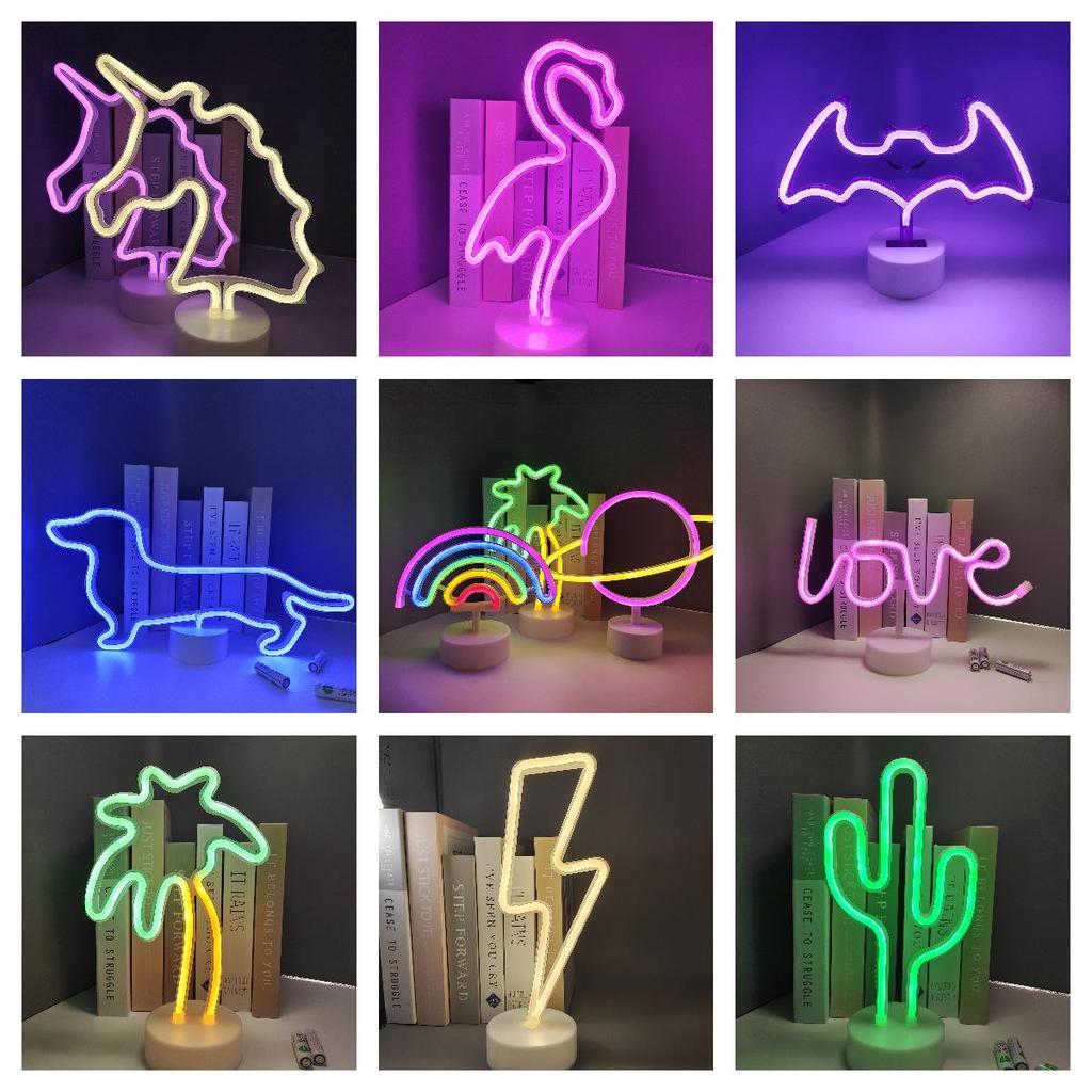 Romantic Neon LED Decorative Desktop Lights - Ins Style