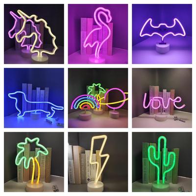 Romantyczne Neonowe LED-owe Lampki Dekoracyjne na Biurko - Styl Ins