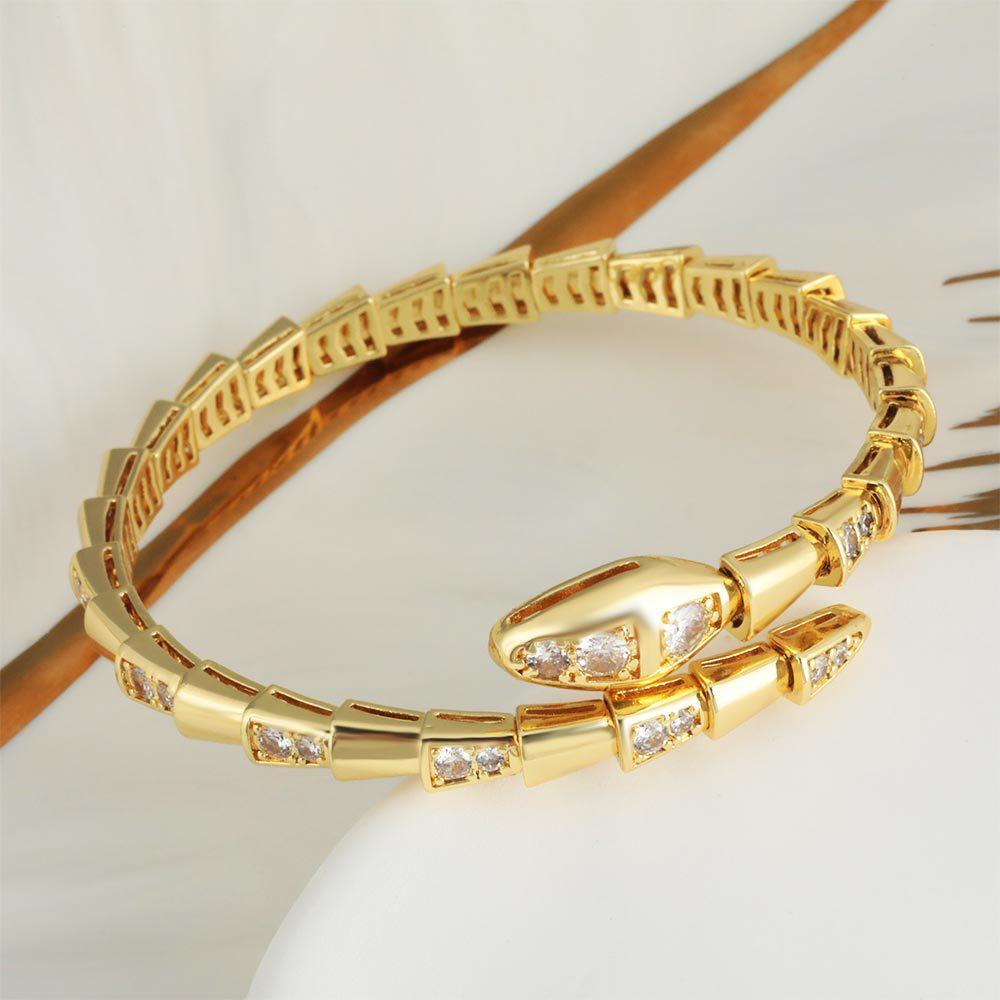 New Retro Temperament Snake Bracelet Ring Set Simple Snake Bone Women s Favorite Jewelry One  Size(18CM~21CM)