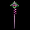 1Pcs Luminous Halloween Spiral Drinking Straws With Bats Ghost Pumpkin Witch Patterns Goodie Gifts For Kids Halloween Party
