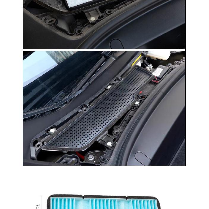 2 Pieces/Set For Tesla Model 3 Model Y HEPA Activated Carbon Air Filter Air Conditioner Filter Element Replacement Air Filters 7