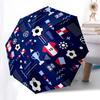 1pc Soccer-themed Circular Pattern Umbrella with Plastic Handle,Vibrant Cartoon Pattern,Multi-functional UmbrellaB2008