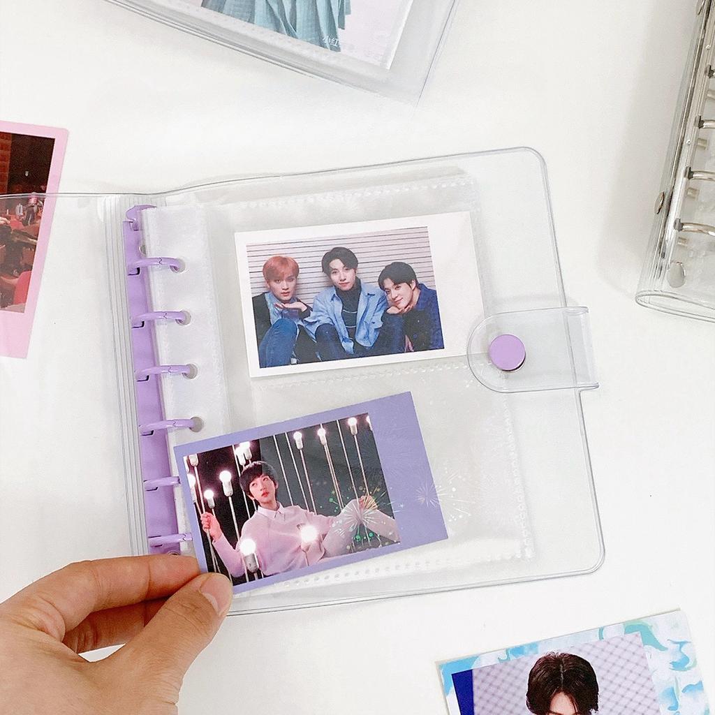 Wide A7 Loose Leaf DIY Document Bag Binder PVC Storage Pocards Collect Book Diary Agenda Planner DIY Cover Album