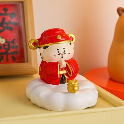 Creative God of Wealth Phone Stand Cute Ancient People Model Phone Storage Rack Home Office Desktop Decoration Ornaments
