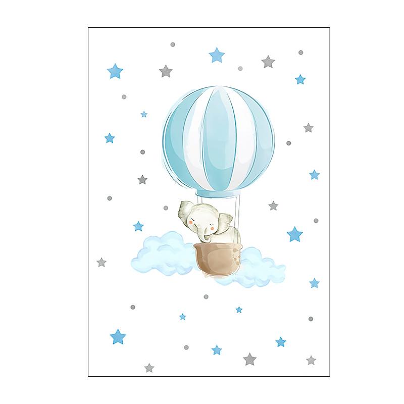 Cartoon Animal Canvas Painting Lion Monkey Crocodile Print Children's Room Wall Decor Elephant Poster for Living Room Home Decor Unframed