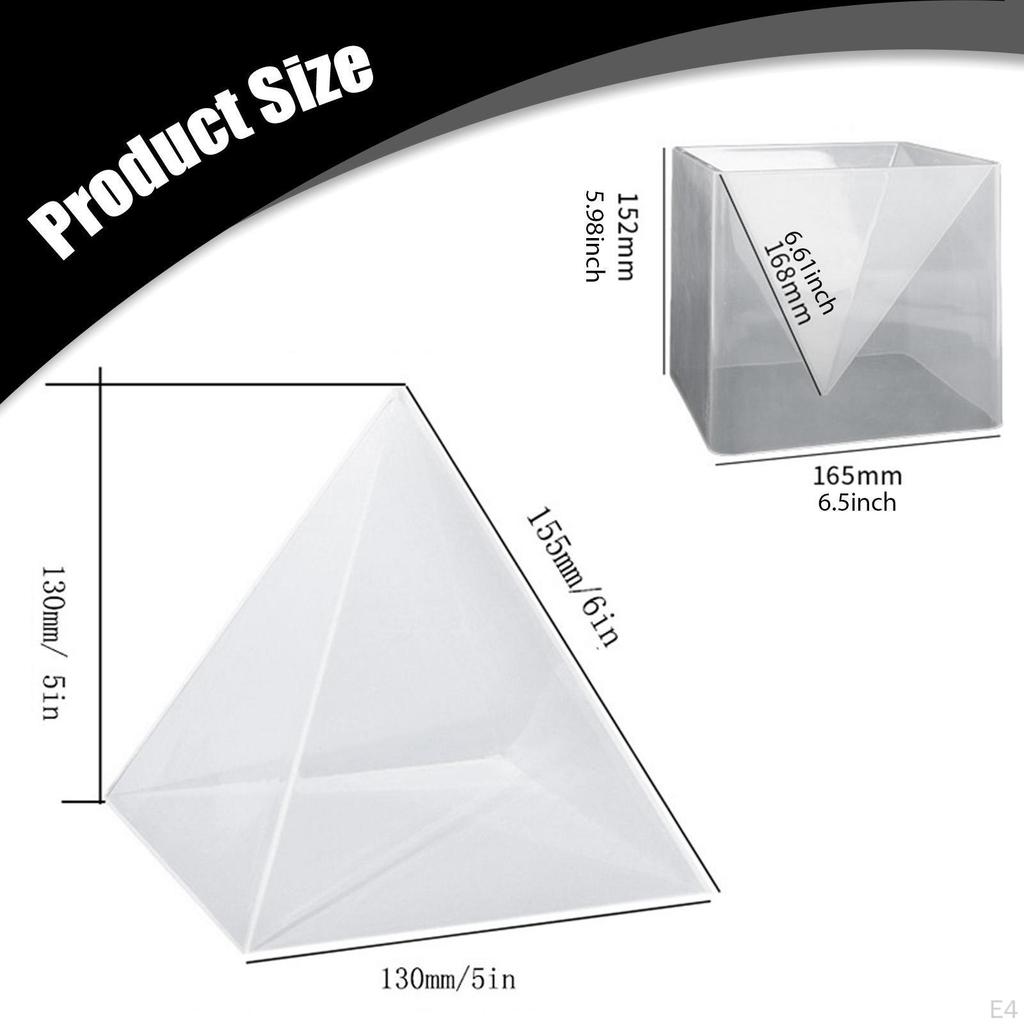 Pyramid Silicone Model DIY Epoxy Home Decoration with Frame Resin Casting for Ornament Artwork