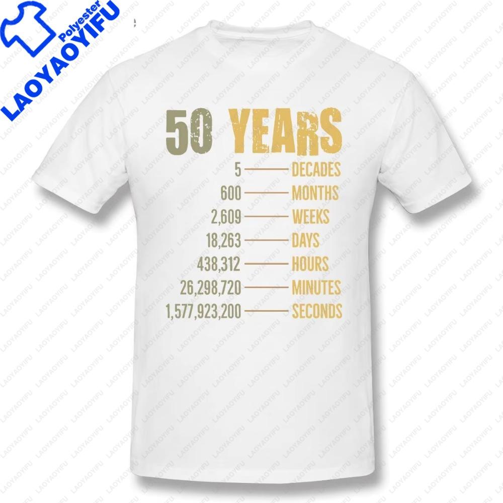 Vintage Tops T Shirt Men 50th Birthday 50 Year Old Funny Short Sleeve Casual Men Classic Oneck T Shirt Tees Top
